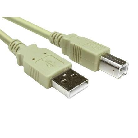 RS PRO Kabel USB do zásuvky IC Vnější, řada: RS PRO, A: USB typu A, 1 m Vnější, Šedá, B: USB B