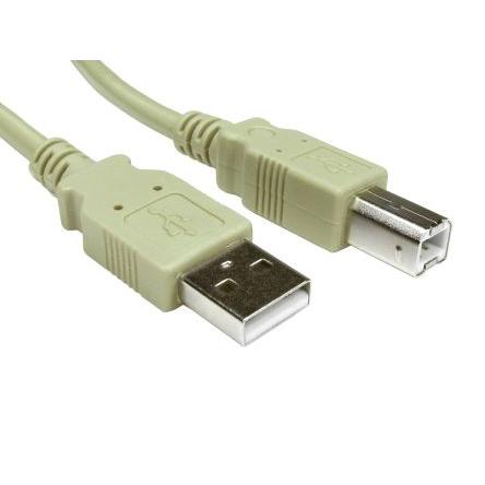 RS PRO Kabel USB do zásuvky IC Vnější, řada: RS PRO, A: USB typu A, 2 m Vnější, Šedá, B: USB B