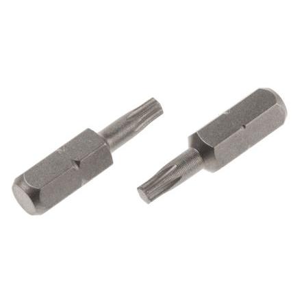 RS PRO Bit šroubováku, Chrom-vanadová ocel, Šestihran, 6.35 mm, T15, celková délka: 25 mm, počet kusů: 1