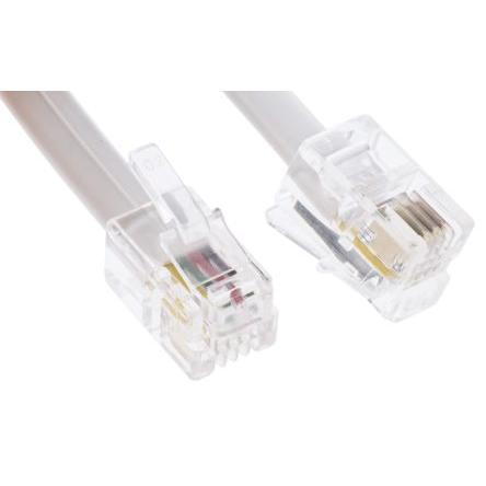 Prodlužovací telefonní kabel Vnitřní, Bílá Decelect RJ9 Vnější 1.5 m
