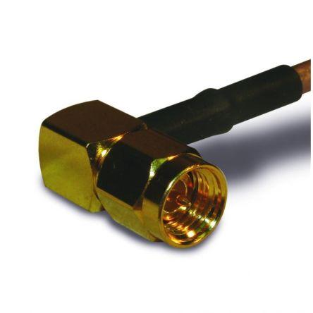 Amphenol RF Konektor RF Vnější, 50 Ω, orientace těla: Pravý úhel, Kabel Konektor SMA Přepážka Krimpovací, 3GHz 165 °C