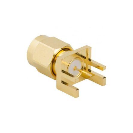 Amphenol RF Konektor RF Vnější, 50 Ω, orientace těla: Rovný, Koncovky s vývody Konektor SMA Přepážka Pájecí, 18GHz 165
