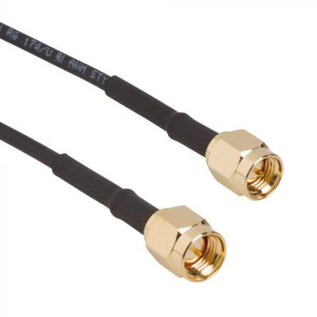 Koaxiální kabel, řada: SMA RG174, Černá 152.4 mm 50 Ω Amphenol RF S koncovkou