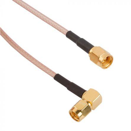 Koaxiální kabel, řada: SMA RG316, Průhledné 152.4 mm 50 Ω Amphenol RF S koncovkou