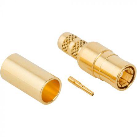 Amphenol RF Konektor RF Vnější, orientace těla: Rovný, Kabel Konektor SMB Přepážka Krimpovací, typ kabelu: Koaxiální,