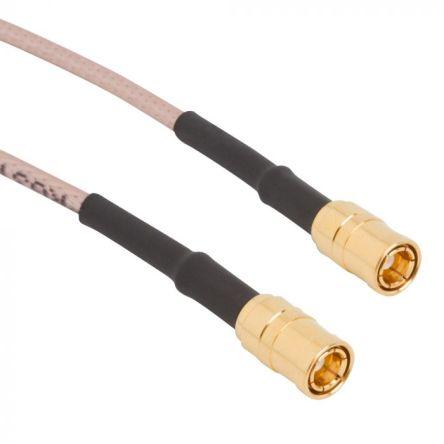 Koaxiální kabel, řada: SMB RG316, Průhledné 1 m 50 Ω Amphenol RF S koncovkou