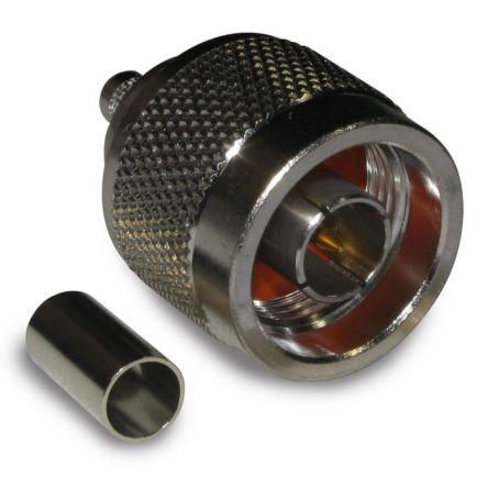 Amphenol RF Konektor RF Vnější, 50 Ω, orientace těla: Rovný, Kabel Konektor N Přepážka Krimpovací, 11GHz 165 °C -65 °C,