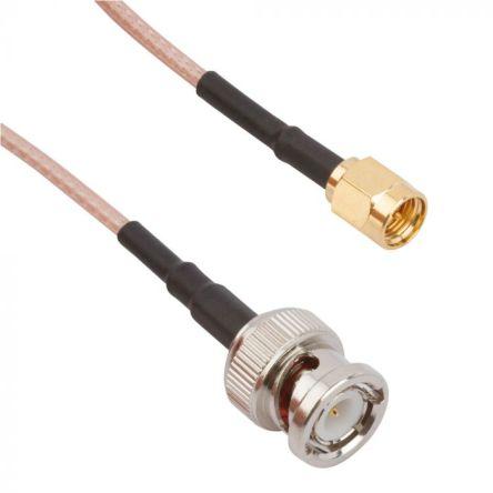 Koaxiální kabel, řada: BNC, SMA RG316, Průhledné 50 Ω Amphenol RF S koncovkou