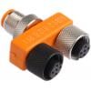 Lumberg Automation Adaptér pro kulaté konektory, řada: ASBS 2, orientace těla: T 5 M12 Nikl Vnější, 90 °C 5, -25 °C M12,