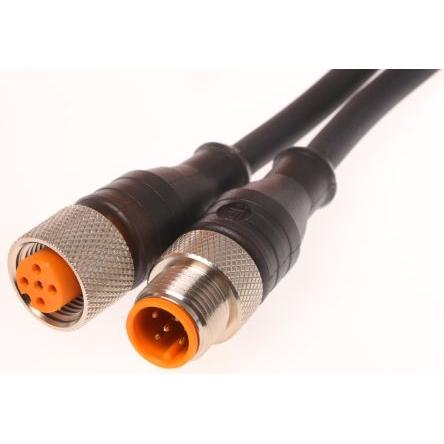 Kabel ovladače snímače, A: Vnější, A: Rovný 5, B: M12, B: Vnitřní, 60V 34, IP65, IP67, IP68, IP69K, řada: RST-RKWT/LED