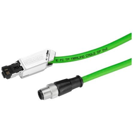 Siemens Cat5e Ethernetové kabely, Zelená, Polyvinylchlorid 15 m, typ pláště: Stíněné Stíněný