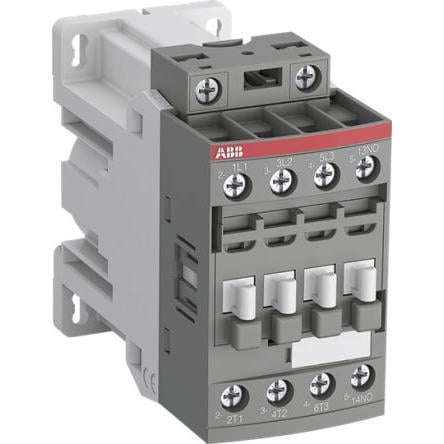 ABB 1 NO Stykač napětí ve vinutí 24V 3pólový 25 A 690V 5.5 kW s 4 NO kontakty 24V Řídicí jednotka, rozsah: 1SBL13 3P