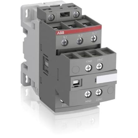 ABB 1 NO, 1 NC Stykač napětí ve vinutí 24V, 60 V 3pólový 45 A 690V 15 kW s 4 NO, 1 NC kontakty 20V dc, 60 V dc Řídicí