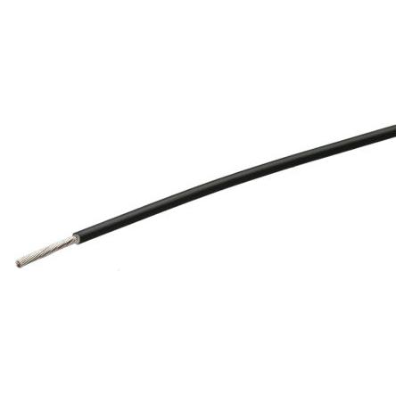 Vodič do vysokých teplot, řada: FlexLite, prameny vodičů: 19/0.32 mm, Černá 100 m TE Connectivity