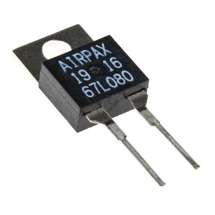 Termostat koncovka: Svorka PCB Airpax Bimetálový 130 °C NC NC Montáž na plošný spoj