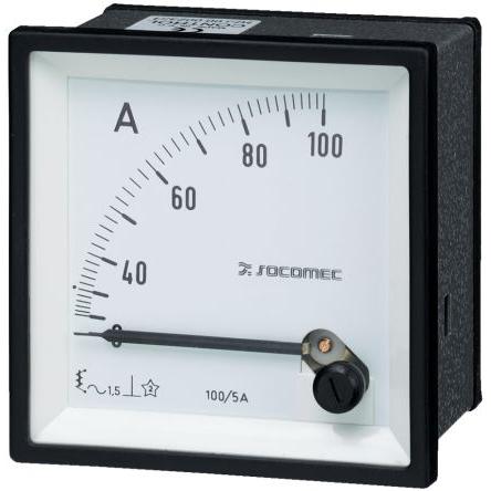 Analogový panelový ampérmetr 192A3321, řada: 192A 300 A, výška výřezu: 72 mm St., šířka výřezu: 72 mm Socomec