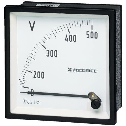 Analogový voltmetr, řada: 192 g St. 96 mm 96 mm Socomec