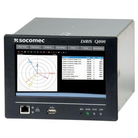 Analyzátor kvality elektrické energie AC/DC, řada: DIRIS Q800, výška výřezu: 192 mm, šířka výřezu: 144 mm Socomec
