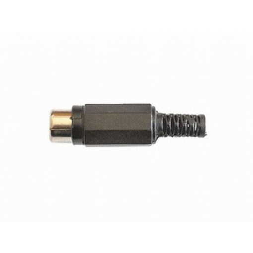 Konektor CINCH zásuvka černá KC02