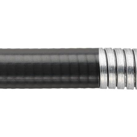 Flexicon Kabelová chránička Černá 20 mm Polyvinylchlorid Nerezová ocel, IP67 25 m min. R ohybu 65 mm 20 mm
