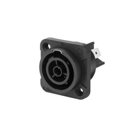 Re-An Products Konektor XLR, barva Černá, počet kontaktů: 2, orientace těla: Rovný, pokovení: Stříbrná, Šasi, 250V,