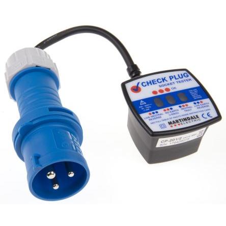 Zkoušečka zásuvek, číslo modelu: CP-201 Martindale 16A 230V ac, úroveň kategorie: CAT III