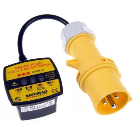 Zkoušečka zásuvek, číslo modelu: CP-301 Martindale 16A 110V ac, úroveň kategorie: CAT 0, CAT II