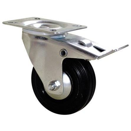 12755102 Guitel Hervieu Brzděné otočné 100 kg 100 mm, Pryž