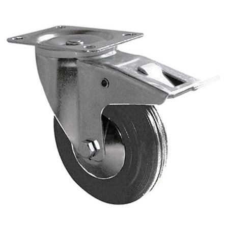 13511821 Guitel Hervieu Brzděné otočné 175 kg 160 mm, Pryž
