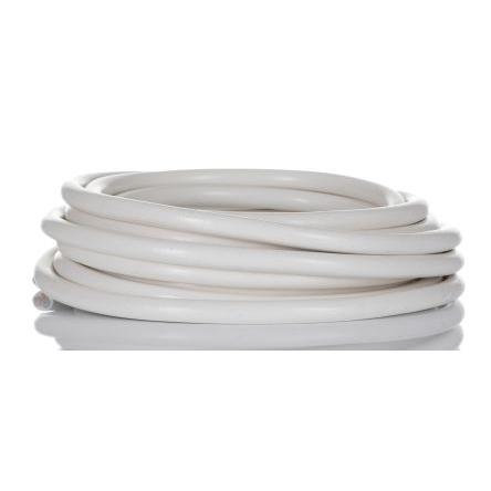 RS PRO Napájecí kabel 3žilový 5 m Polyvinylchlorid plášť, Bílá, vnější průměr: 7.6 mm OD, 300V, 500 V 70 °C