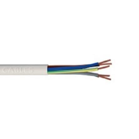 RS PRO Napájecí kabel 5žilový 5 m Polyvinylchlorid plášť, Bílá, 300V, 500 V 70 °C