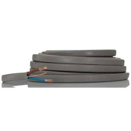 RS PRO Napájecí kabel 2žilový 5 m Polyvinylchlorid plášť, Šedá, vnější průměr: 15 mm OD, 300V, 500 V 70 °C