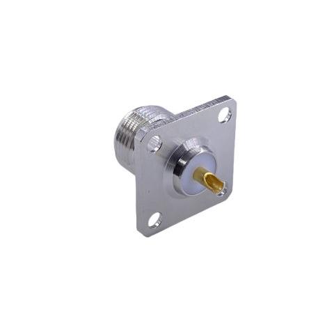 RS PRO Koaxiální konektor Vnější, 50 Ω, orientace těla: Rovný, Montáž do panelu Konektor N Pájecí, 6GHz 125 °C -15 °C,