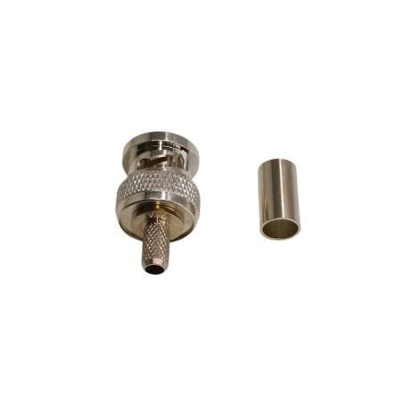 RS PRO Koaxiální konektor Vnější, 50 Ω, orientace těla: Rovný, Kabel Konektory BNC Krimpovací, 4GHz 125 °C -40 °C, typ