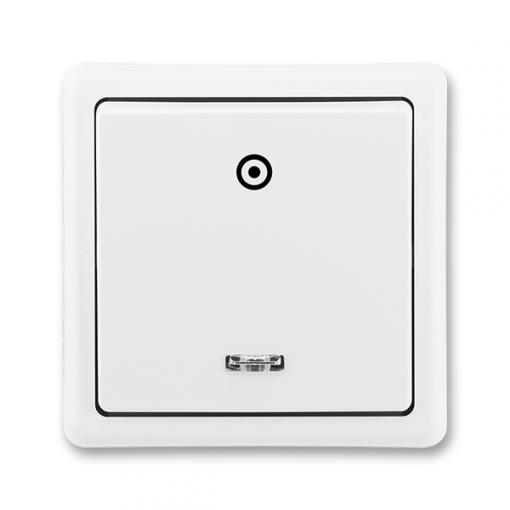 Instalační spínač bílý s doutnavkou ABB 3553-93289, 10 A / 250 V AC