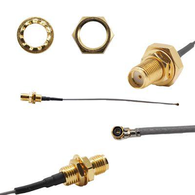 Koaxiální kabel, řada: SMA IPEX, Šedá, vnější průměr: 6.5 mm OD 100 mm 50 Ω Siretta Bez koncovky