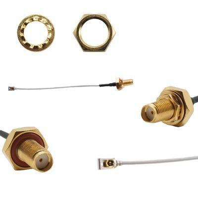 Koaxiální kabel, řada: SMA IP67, Šedá, vnější průměr: 6.5 mm OD 100 mm 50 Ω Siretta Bez koncovky
