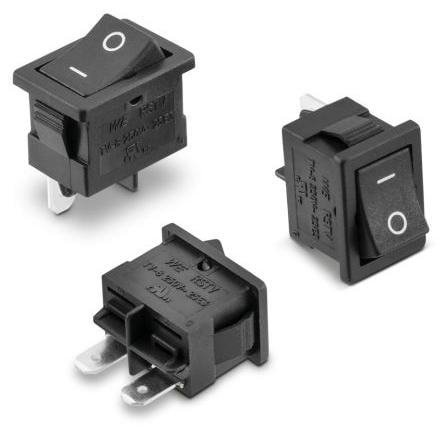 Wurth Elektronik Kolébkový spínač, barva ovladače: Černá DPST Povrch Blokování