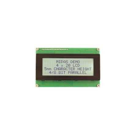 Monochromatický LCD displej MC42005A6W-FPTLW3.3-V2, řada: MC42005A6W-FPTLW3.3-V2 LCD podsvícení LED Bílá Paralelní Midas