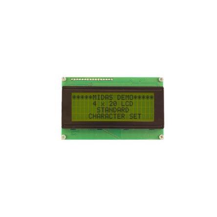Monochromatický LCD displej MC42005A6W-SPTLY3.3-V2 LCD podsvícení LED Žlutá, Zelená Paralelní Midas Žlutá, Zelená, Černá