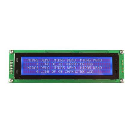 Monochromatický LCD displej MC44005A6W-BNMLW3.3-V2 LCD podsvícení LED Bílá Paralelní Midas Modrá 4 x 40