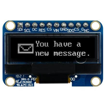 Displej OLED, řada: MDOB128032HV-WS 1.04 in Bílá Pasivní matice 128 x 32 pixelů COB Midas SPI