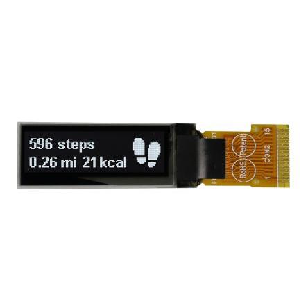 Displej OLED 0.91 in Bílá Pasivní matice 128 x 64 pixelů COG Midas SPI