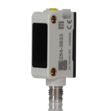RS PRO Fotoelektrický snímač, řada: RS PRO Infračervený laser Blok 4kolíkový M8, výstup: PNP NO/NC Doba letu IP67
