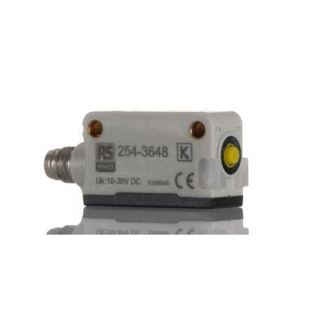 RS PRO Fotoelektrický snímač, řada: RS PRO Červené světlo Blok Konektor M8, výstup: PNP NO/NC Konvergentní odraz světla