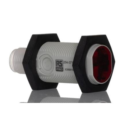 RS PRO Fotoelektrický snímač, řada: RS PRO Červené světlo Válcový Šroub, výstup: PNP NO/NC Potlačení pozadí IP67