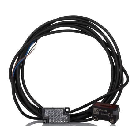 RS PRO Fotoelektrický snímač, řada: RS PRO Červené světlo Blok Kabel, výstup: PNP NC Retroreflexní IP67