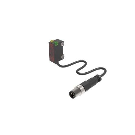 RS PRO Fotoelektrický snímač, řada: RS PRO Červené světlo Válcovitý Konektor M8, výstup: NPN NC Retroreflexní IP67