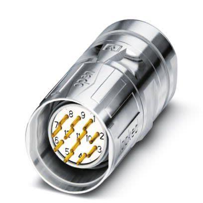 Kulatý konektor, počet kontaktů: 19, Kabel, velikost: M23 Phoenix Contact Zástrčka, IP67, materiál pouzdra: Slitina