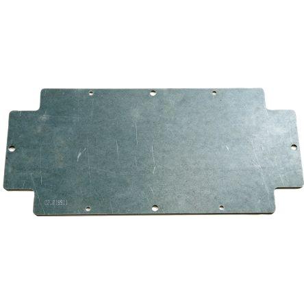 Rose Montážní deska, délka: 340 mm Bez nátěru x 341mm Polyesterové standardní skříně 02.363609, Pozinkovaná ocel